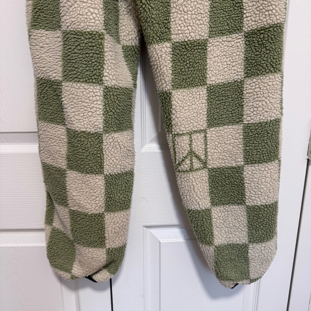Saturdays NYC Green and White Polar Fleece Serai Trousers - Size large - Picture 12 of 14